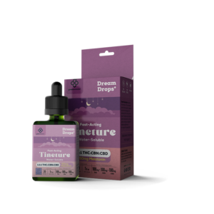 Water-Based Tincture Dream Drops – THC CBN CBD tincture for restful sleep and relaxation, ships worldwide