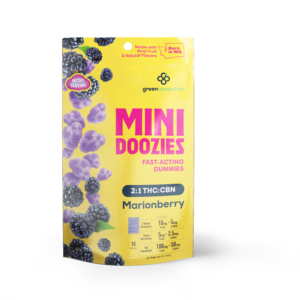 Mini Doozies Marionberry 2:1 THC CBN Gummies – vegan edibles shipped USA & worldwide