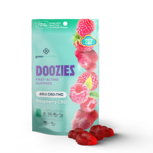 Doozies Raspberry CBD gummies for stress relief – fast-acting vegan edibles shipped nationwide