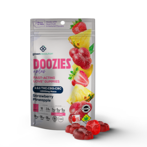 Strawberry Pineapple THC CBG CBC Gummies – 1:1:1 ratio + maca vegan edibles shipped USA & worldwide